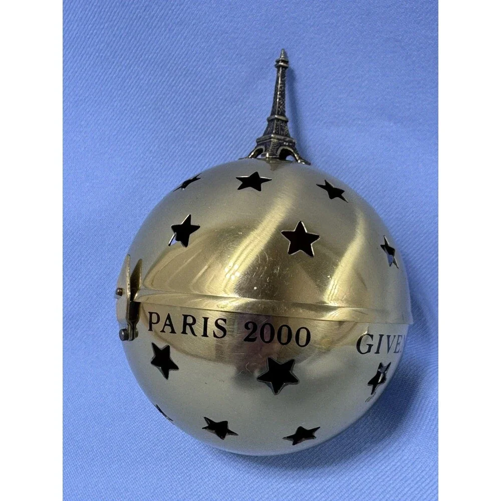 2000 GIVENCHY PARIS EIFFEL TOWER Christmas Ornament POTPOURRI Pot 4.5